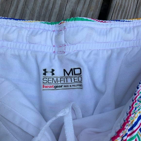 Womens Under Armour Semi Fitted Athletic Shorts Medium - Picture 2 of 2